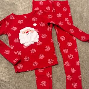 Festive Red Snowflake Kids Pajama Set